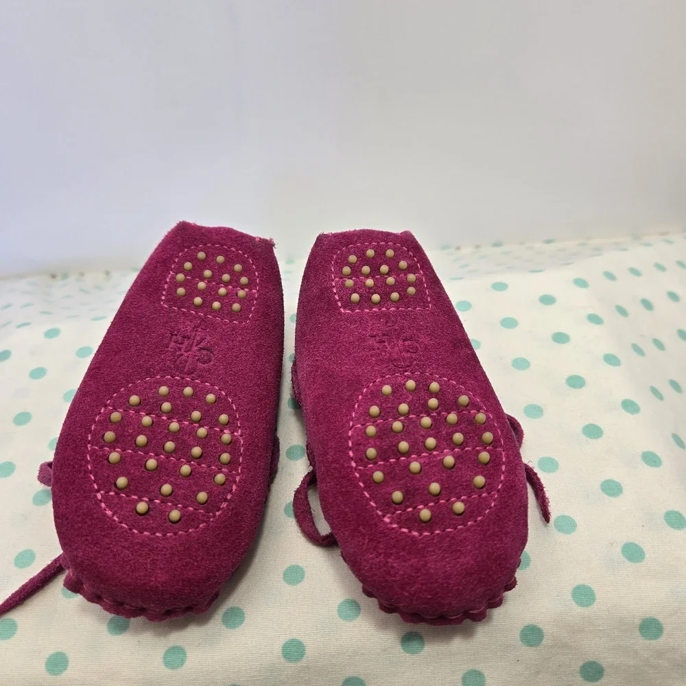 Cole Haan Infant Shoes Grant Driver Moccasins Electric Pink Suede 0-3 Months
